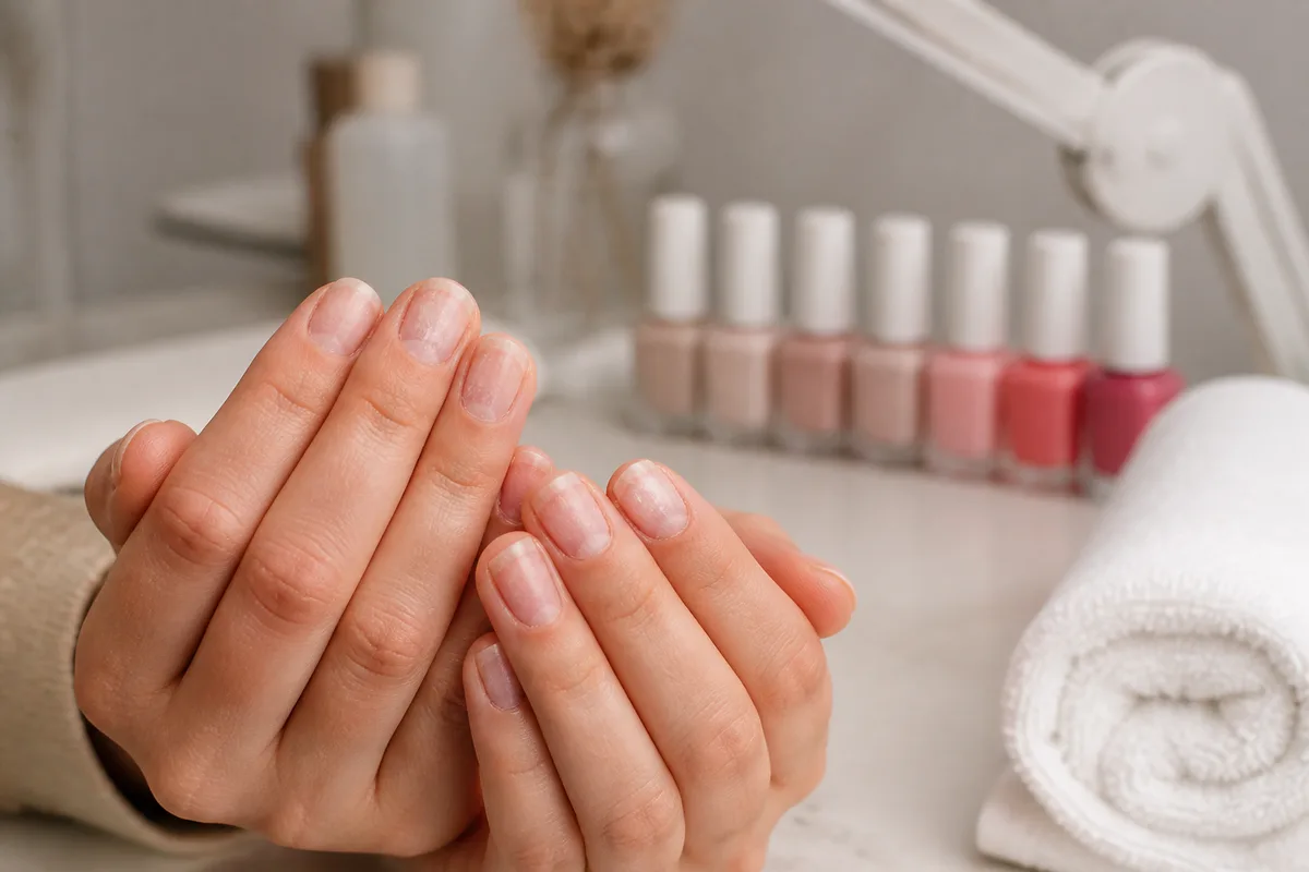 Ongles naturels fragilisés observés après une dépose de gel